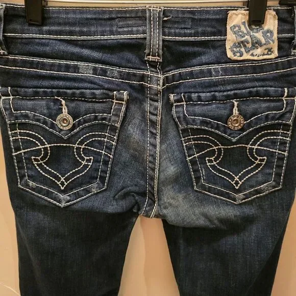 Big Star Dark Blue Boot Cut Jeans 25R x 31 - Picture 1 of 6